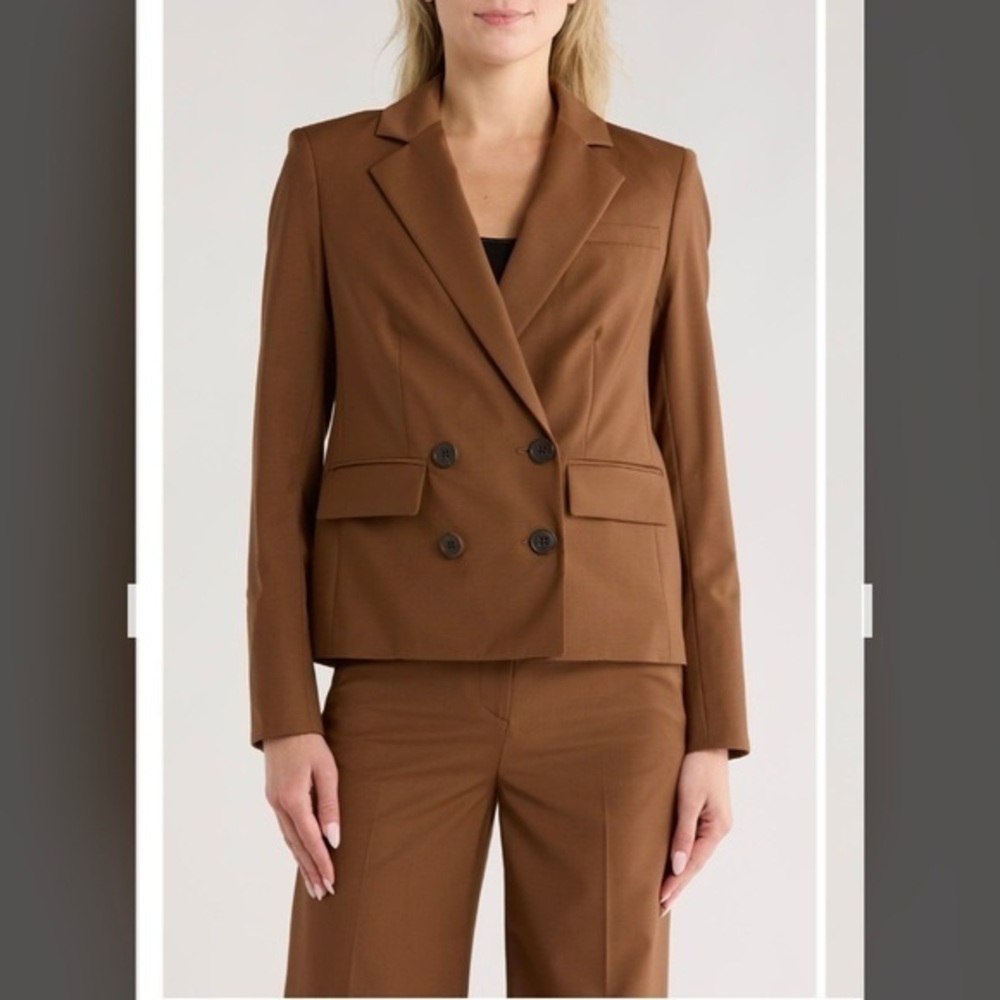 Veronica Beard Kona Wool Blend Dickey Jacket in Whisky Size 8